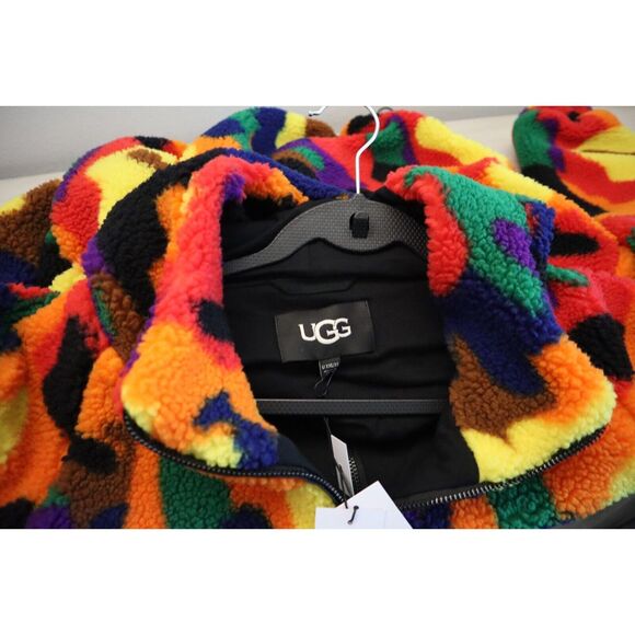 UGG 1143133 Unisex Sz XXS/XS Multicolor Olympia Pride Hooded Fuzzy Jacket - Picture 8 of 16